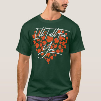 Womens Heart Autumn verliest Herfst Season T-shirt