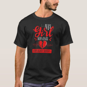 Womens Heart Transplant Survivor Heart Bypass Open T-shirt