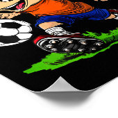 Womens Hedgehog Footballer V-neck Poster (Hoek)