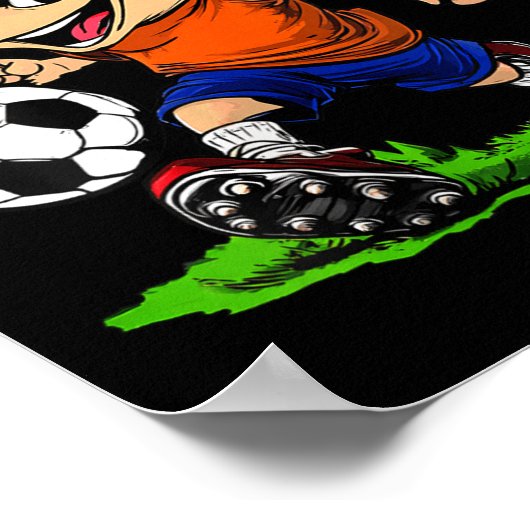 Womens Hedgehog Footballer V-neck  Poster (Hoek)