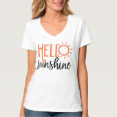 Women's Hello Sunshine Positive Vibes Tee T-shirt (Voorkant)