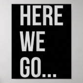 Womens Here We Go Xl Heather Blue  Poster (Voorkant)