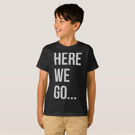 Womens Here We Go Xl Heather Blue  T-shirt (Voorkant volledig)