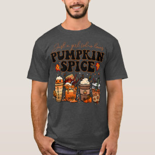 Womens Herfst Coffee Pumpkin Spice Latte Iced Warm T-shirt