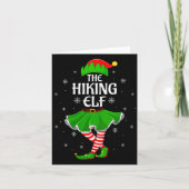 Womens Hiking Elf Christmas Family Girls Women Elf Kaart (Voorkant)