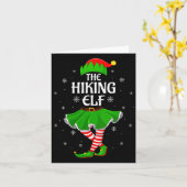 Womens Hiking Elf Christmas Family Girls Women Elf Kaart (Gele Bloem)