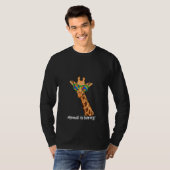 Womens Hipster Giraffe Glasses Normal Is Boring Au T-shirt (Voorkant volledig)