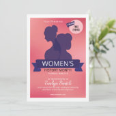 Women's History Maand Uitnodiging Flyer (Staand voorkant)