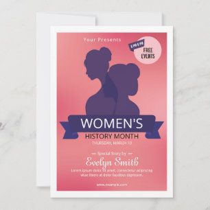 Women's History Maand Uitnodiging Flyer