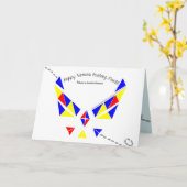 Women's History Month Ameila Earhart Greeting Card Kaart (Gele Bloem)