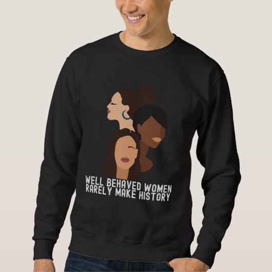 Women's History Month  Black Quotes Family Trui (Voorkant)