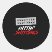 Womens Hittin Switches Funny Network Admin Tech Hu Ronde Sticker (Voorkant)