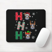 Womens Ho Ho Ho Blue Heeler Dog Matching Christmas Muismat (Met muis)