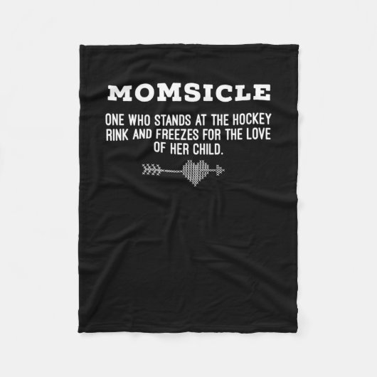 Womens Hockey Mam Momsicle Definition T-Shirt Fleece Deken (Voorkant)