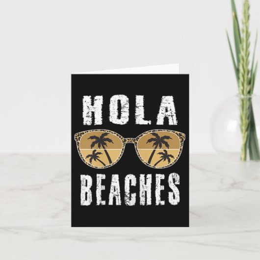 Womens Hola Funny Pineapple Beach Summer Vacking Kaart (Voorkant)