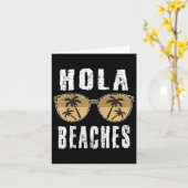 Womens Hola Funny Pineapple Beach Summer Vacking Kaart (Gele Bloem)