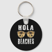 Womens Hola Funny Pineapple Beach Summer Vacking Sleutelhanger (Voorkant)