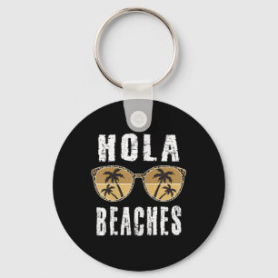 Womens Hola Funny Pineapple Beach Summer Vacking Sleutelhanger