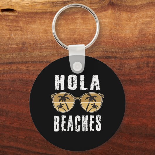 Womens Hola Funny Pineapple Beach Summer Vacking Sleutelhanger (Voorkant)