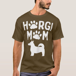 Womens Horgi Mom  Corgi and Husky Dog Mi  T-shirt
