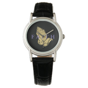 Womens Horloge-Handen van Gebed Geloof Horloge