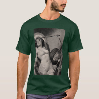 Womens Horror Movie Vintage Pinup Girl Halloween M T-shirt
