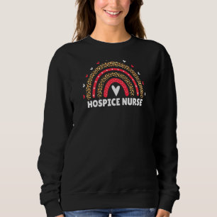 Womens Hospice Nurse Nursing Leopard Rainbow Hospi Trui