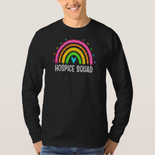Womens Hospice Squad Nurse Aide Nursing Rainbow Ho T-shirt