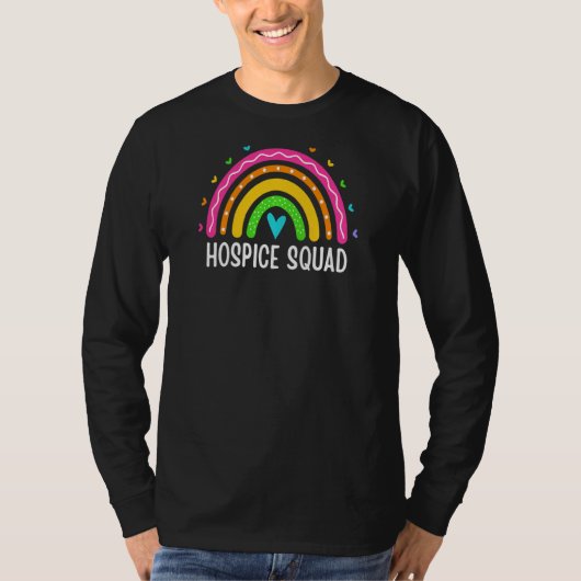 Womens Hospice Squad Nurse Aide Nursing Rainbow Ho T-shirt (Voorkant)