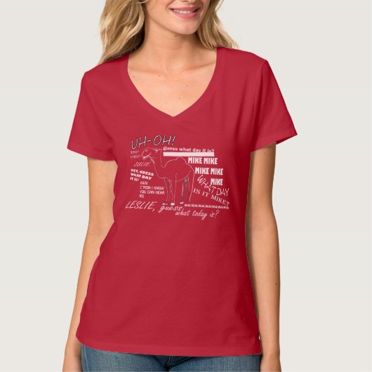 Womens Hump Day V-Neck T-Shirt (Voorkant)