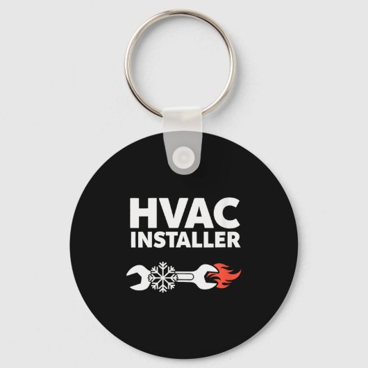 Womens Hvac Installer Funny Hvac Tech Technician F Sleutelhanger (Voorkant)