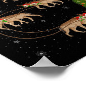 Womens Hyena Santa Sleigh Flying Funny Magical Chr Poster (Hoek)