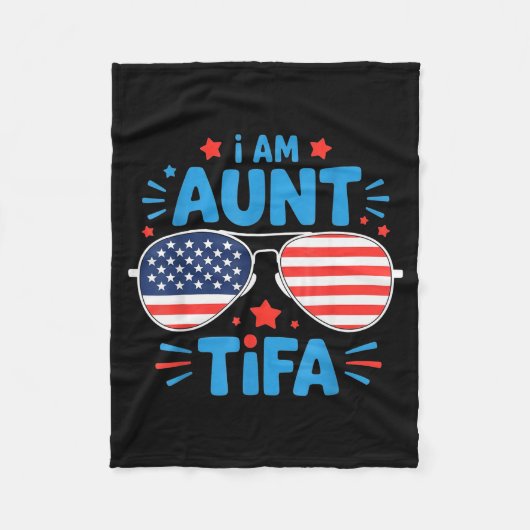 Womens I Am Aunt Tifa Tee  Fleece Deken (Voorkant)