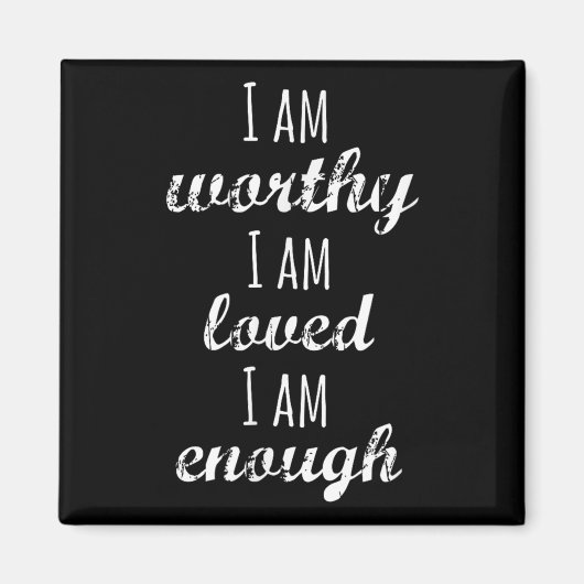 Women's I Am Worthy Motivational Christian  Magneet (Voorkant)