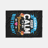 Womens I Can't Keep Calm It's My Grandson Birthday Fleece Deken (Voorkant (Horizontaal))