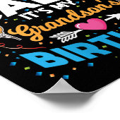 Womens I Can't Keep Calm It's My Grandson Birthday Poster (Hoek)