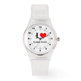 Women's I Heart Sportief Roze Silicon Horloge