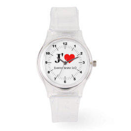 Women's I Heart Sportief Roze Silicon Horloge