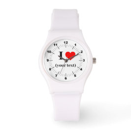 Women's I Heart Sportief Wit Silicon Horloge