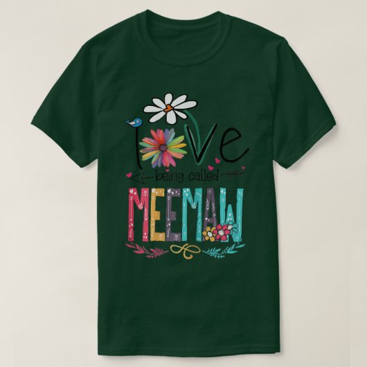 Womens I Love Being Called Meemaw Sunflower Gifts  T-shirt (Design voorkant)