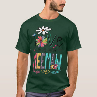 Womens I Love Being Called Meemaw Sunflower Gifts  T-shirt