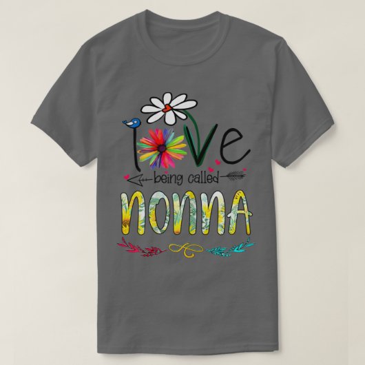 Womens I Love Being Called Nonna Sunflower Mothers T-shirt (Design voorkant)