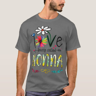Womens I Love Being Called Nonna Sunflower Mothers T-shirt
