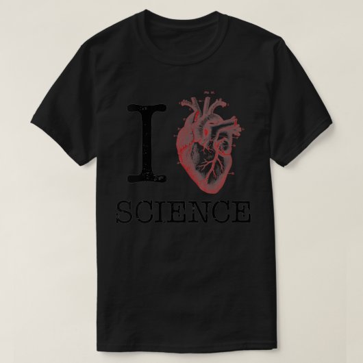 Womens I Love Heart Science Anatomie Illustratie B T-shirt (Design voorkant)
