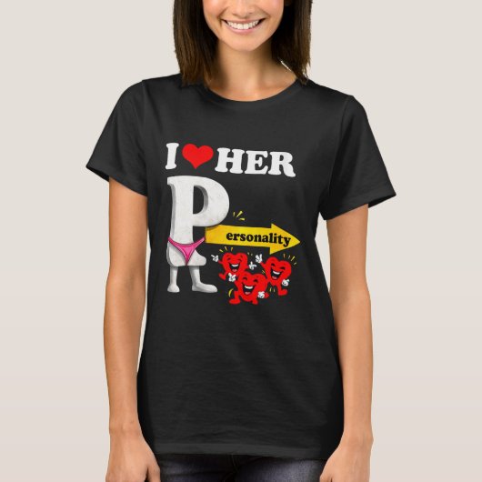Women's I Love Her Ity Funny Valentine's Day Coupl T-shirt (Voorkant)