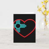 Womens I Love New Mexico Heart Zia Symbol New Mexi Kaart (Gele Bloem)