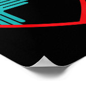 Womens I Love New Mexico Heart Zia Symbol New Mexi Poster (Hoek)