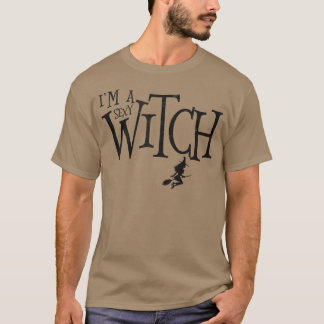 Womens I m a Sey Witch Funny Halloween vrouwen Out T-shirt