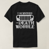 Womens I overleefde de dood Wobble VNeck T-shirt (Design voorkant)