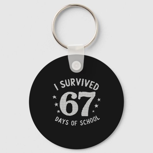 Womens I Survived 67 Days Of School Saying Teacher Sleutelhanger (Voorkant)